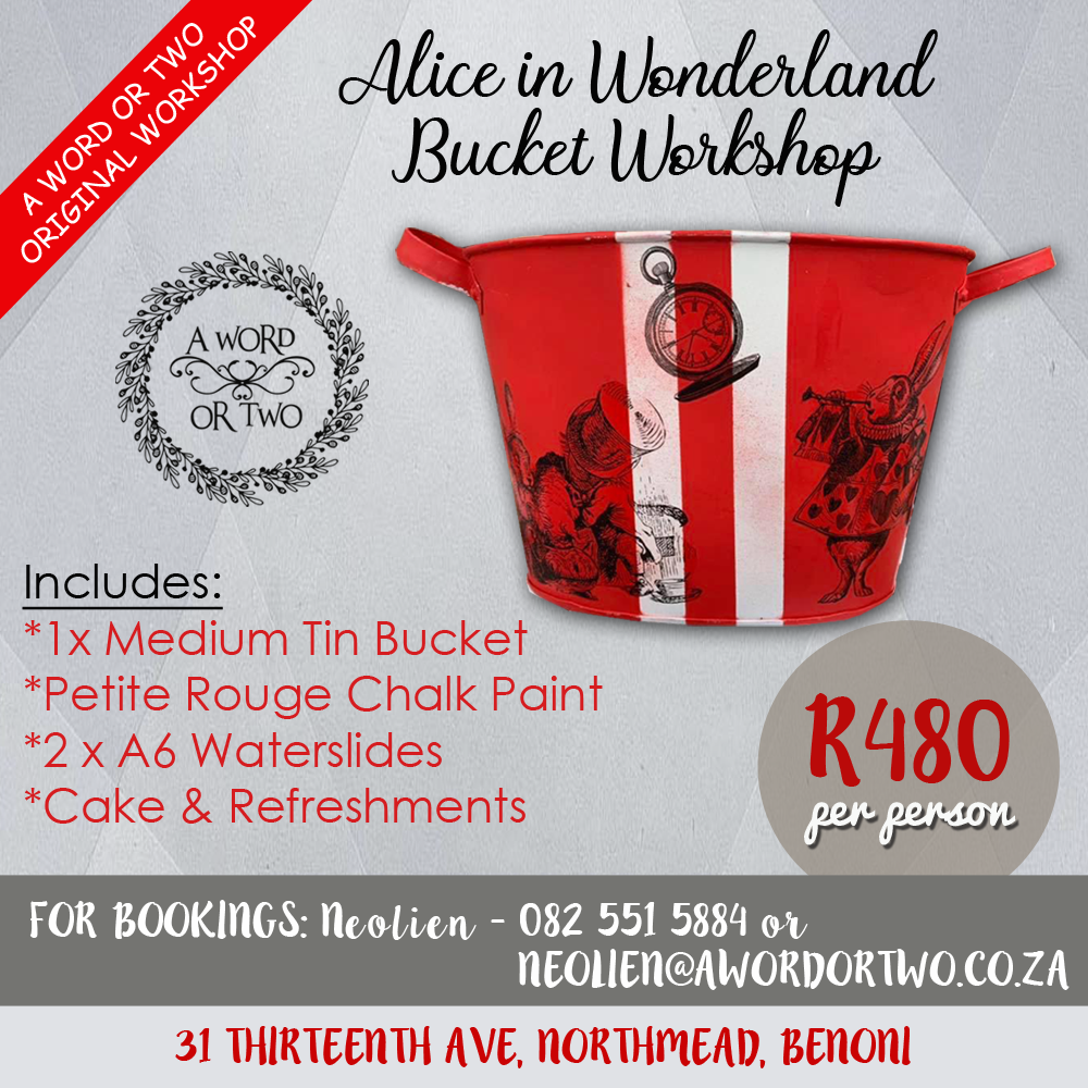 alice in wonderland bucket workshop